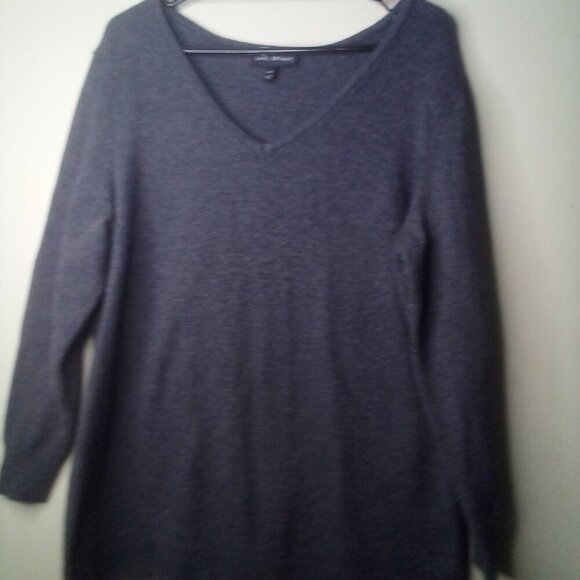 Lane Bryant Sweater Pullover 18 20 Women Long Sleeve V-Neck Gray - Picture 14 of 16